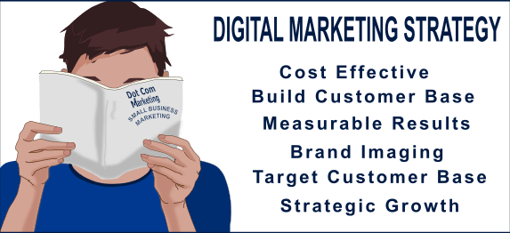 Man Reading Small Business Digital Marketing Guide Book